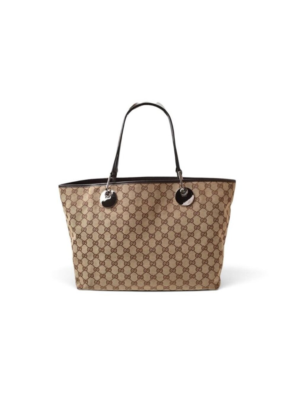Gucci Tote Bag Shopping GG Canvas Beige Brown
